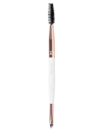 Brushworks Double Ended Brow Brush Rosegold White