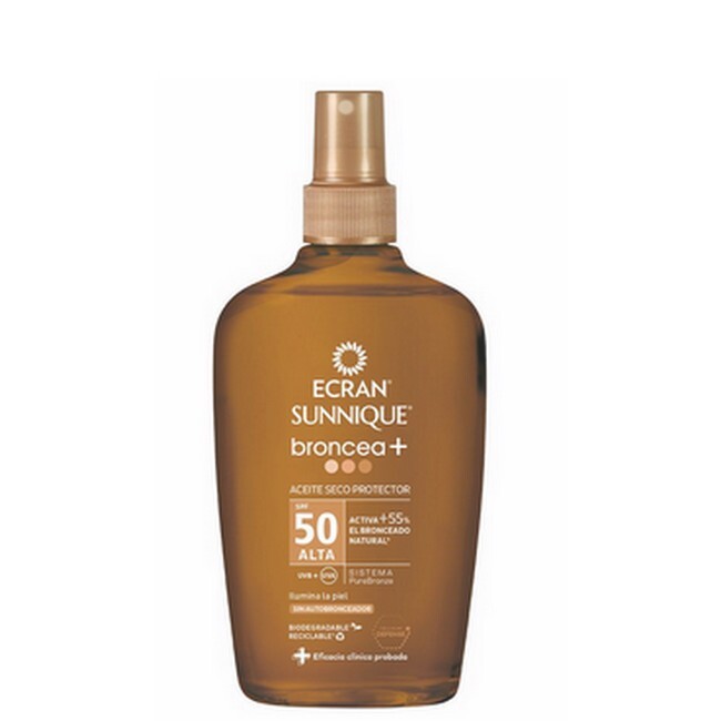 Ecran Sun Bronzer Protective Dry Oil Spray Spf50 200 Ml