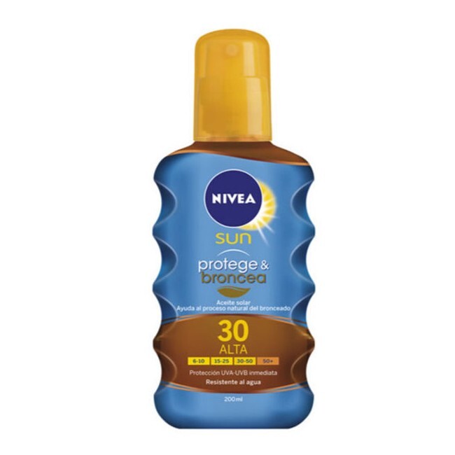 Nivea Sun Protect Bronze Oil Spray Spf30 200 Ml