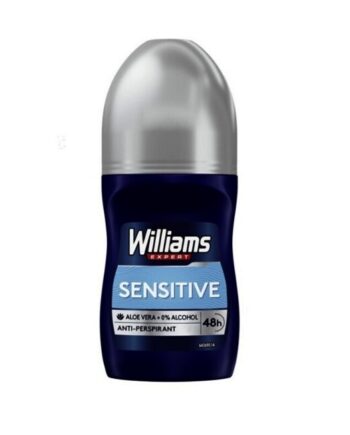 Williams Expert Sensitive Deo Roll On Antiperspirant 48h Aloe Vera 50 Ml