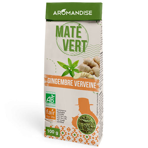 Aromandise Maté Vild Grøn Ingefær Verbena økologisk