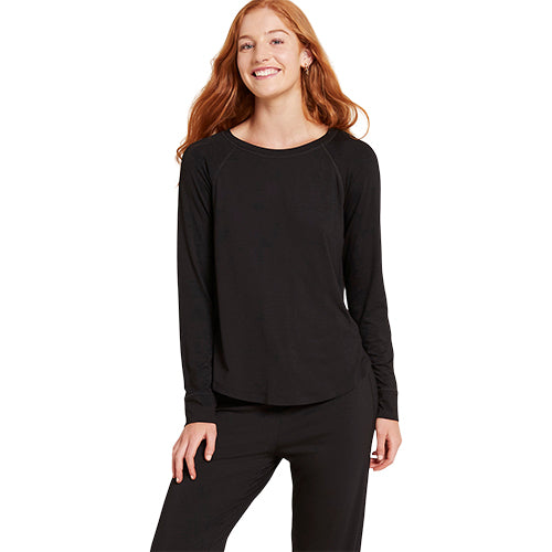 Boody Goodnight Raglan Sleep Top Black