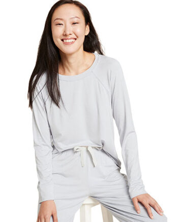 Boody Goodnight Raglan Sleep Top Dove Str