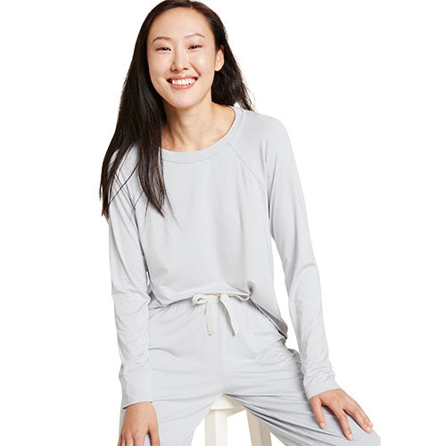 Boody Goodnight Raglan Sleep Top Dove Str