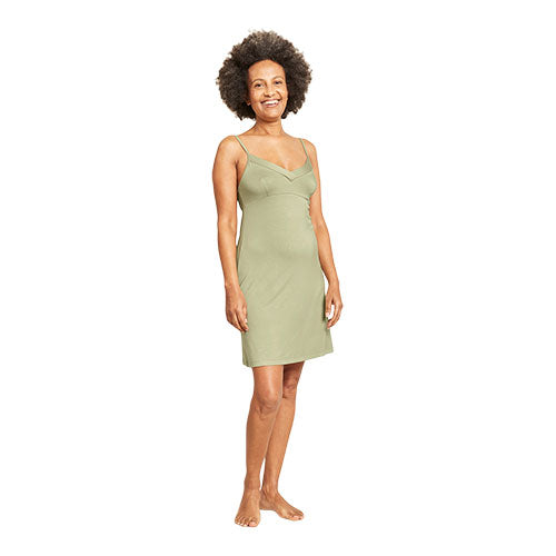 Boody Goodnight Slip Sleep Dress Sage Str