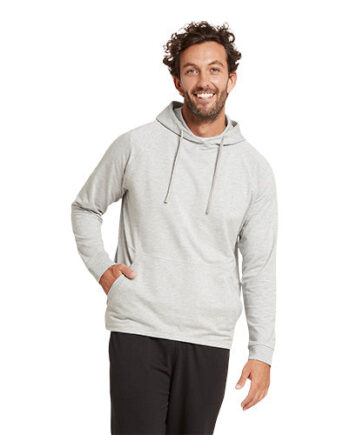 Boody Menâ   Weekend Pullover Hoodie Grey Marl Str