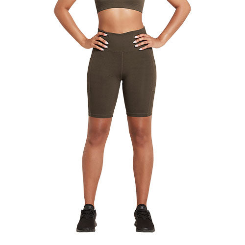 Boody Quot High-waist Shorts Dark Olive Str Motivate