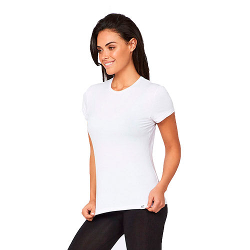 Boody Womenâ Crew Neck Hvid Str