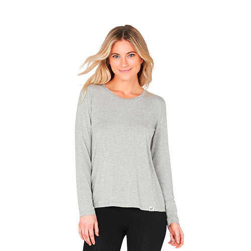 Boody Womenâ Long Sleeve Round Neck -shirt Grå Str