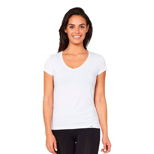 Boody Womenâ -neck -shirt Hvid Str