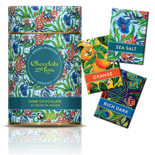 Chocolate And Love Gavedåse Chokolade Seasalt 30x5 5g