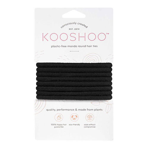 Kooshoo Hårelastikker Sort Plastikfri Stk Store
