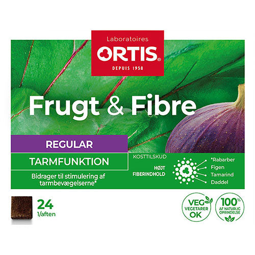 Ortis Frugt Fibre Tyggeterning 24 Stk