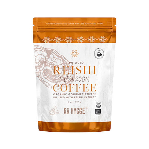 Rå Hygge Kaffe   Reishi Svampeekstrakt Filtermalet  økologisk