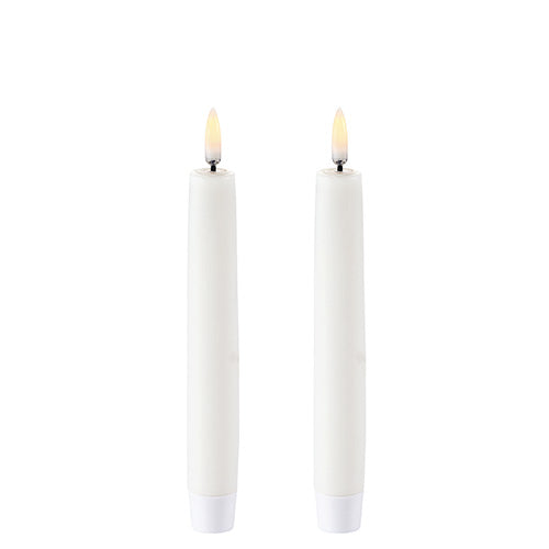 Uyuni Lighting Led Kronelys Nordic White Smooth -pack 3x15
