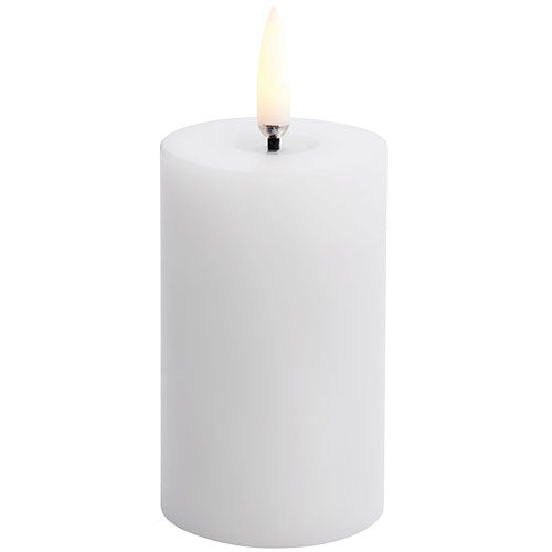 Uyuni Lighting Led Melted Bloklys Nordic White Smooth 5x7 Cm