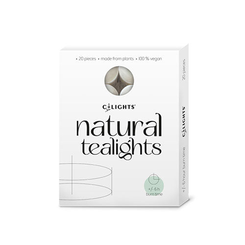 - Veganskc-light Fyrfadslys 20 Stk Bionedbrydelig Holder