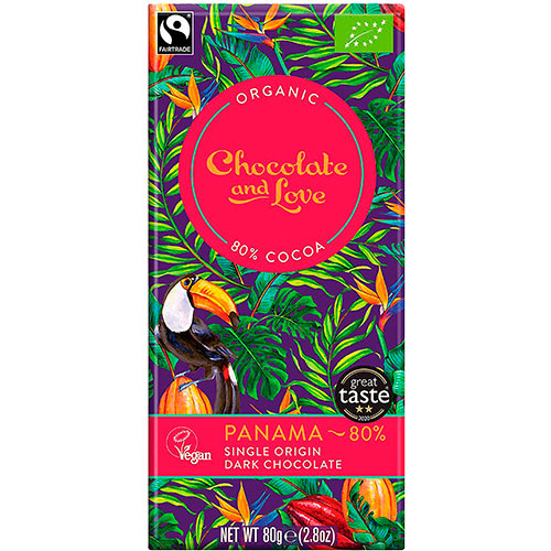 - Veganskchocolate And Love Mørk Chokolade Panama 80 økologisk