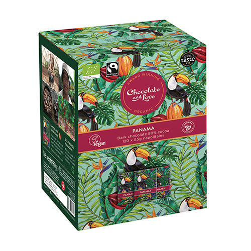 - Veganskchocolate And Love Panama Dispenser 120x5 5g Chokolader økologisk
