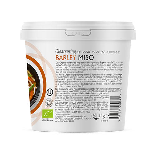 - Veganskclearspring Miso Barley Byg Miso Upasteuriseret økologisk