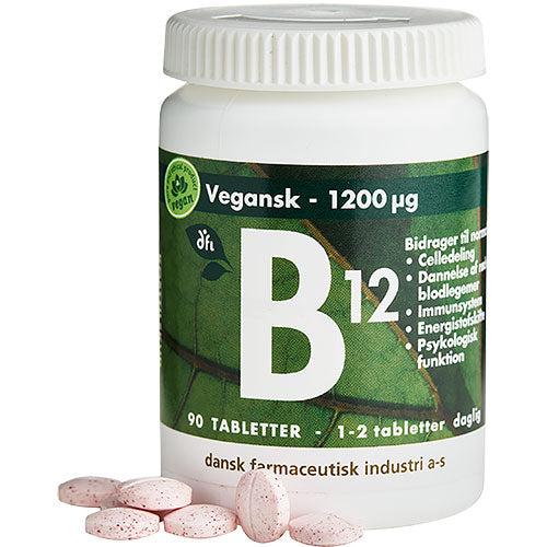 - Veganskgrønne Dfi Vitaminer B12 1200 âµg