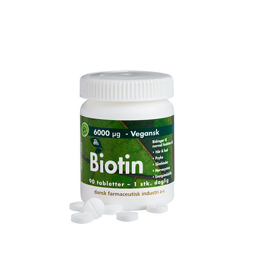 - Veganskgrønne Dfi Vitaminer Biotin 6000 Mcg