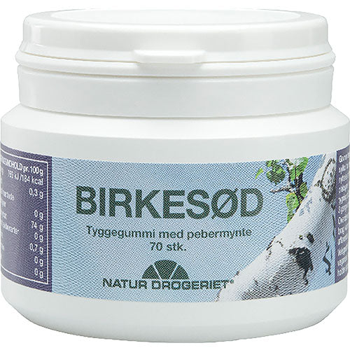 - Vegansknatur-drogeriet Tyggegummi Birkesød Med Pebermynte 70 Stk
