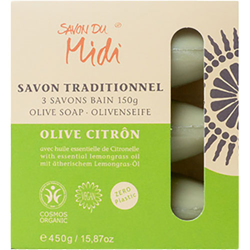 - Veganskolivensæbe Med Citrongræsolie Savon Du Midi økologisk