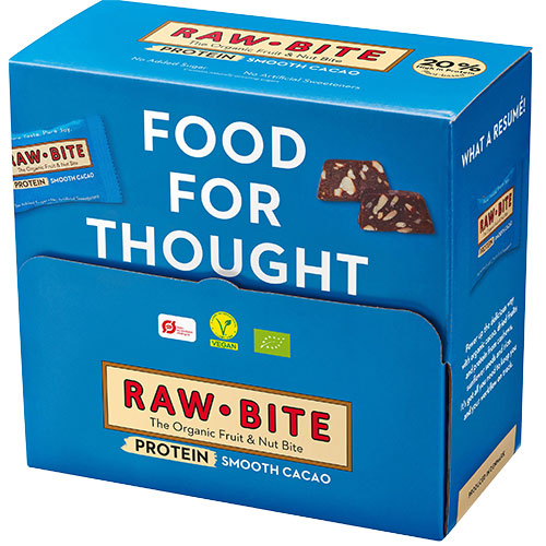 - Veganskrawbite Officebox Protein Smooth Cacao 45x15g økologisk