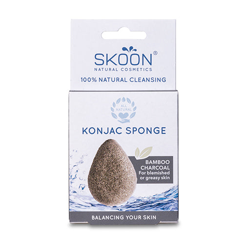 - Veganskskoon Konjak Svamp Bamboo Charcoal