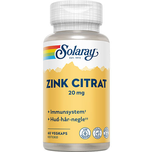 - Vegansksolaray Zink Citrat 20 Mg