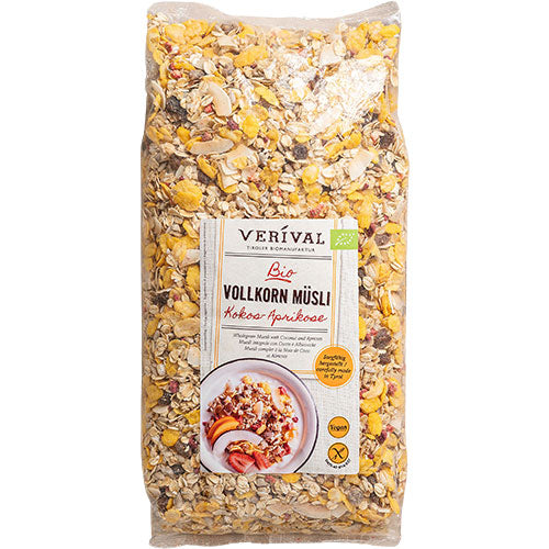 - Veganskverival Müsli Kokos-aprikos økologisk