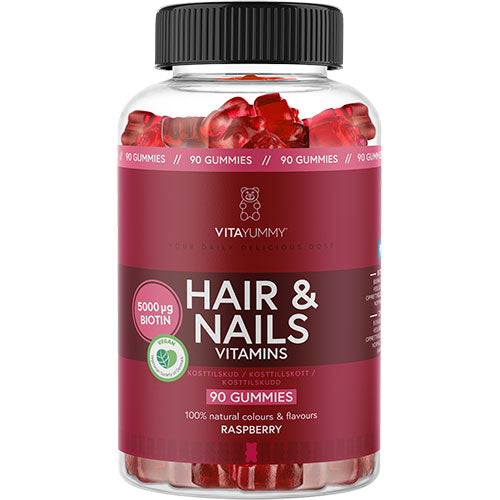 - Veganskvitayummy Hair Nails Raspberry Hindbær