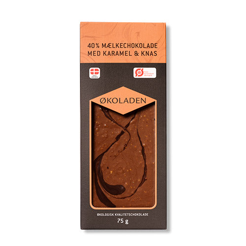 økoladen Chokolade Mælk Karamel Knas økologisk