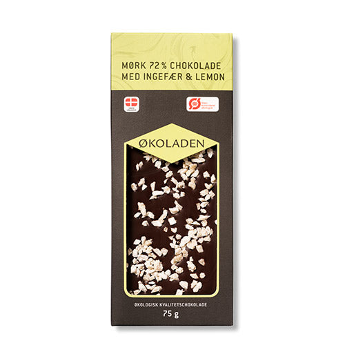 økoladen Chokolade Mørk Ingefær Lemon økologisk