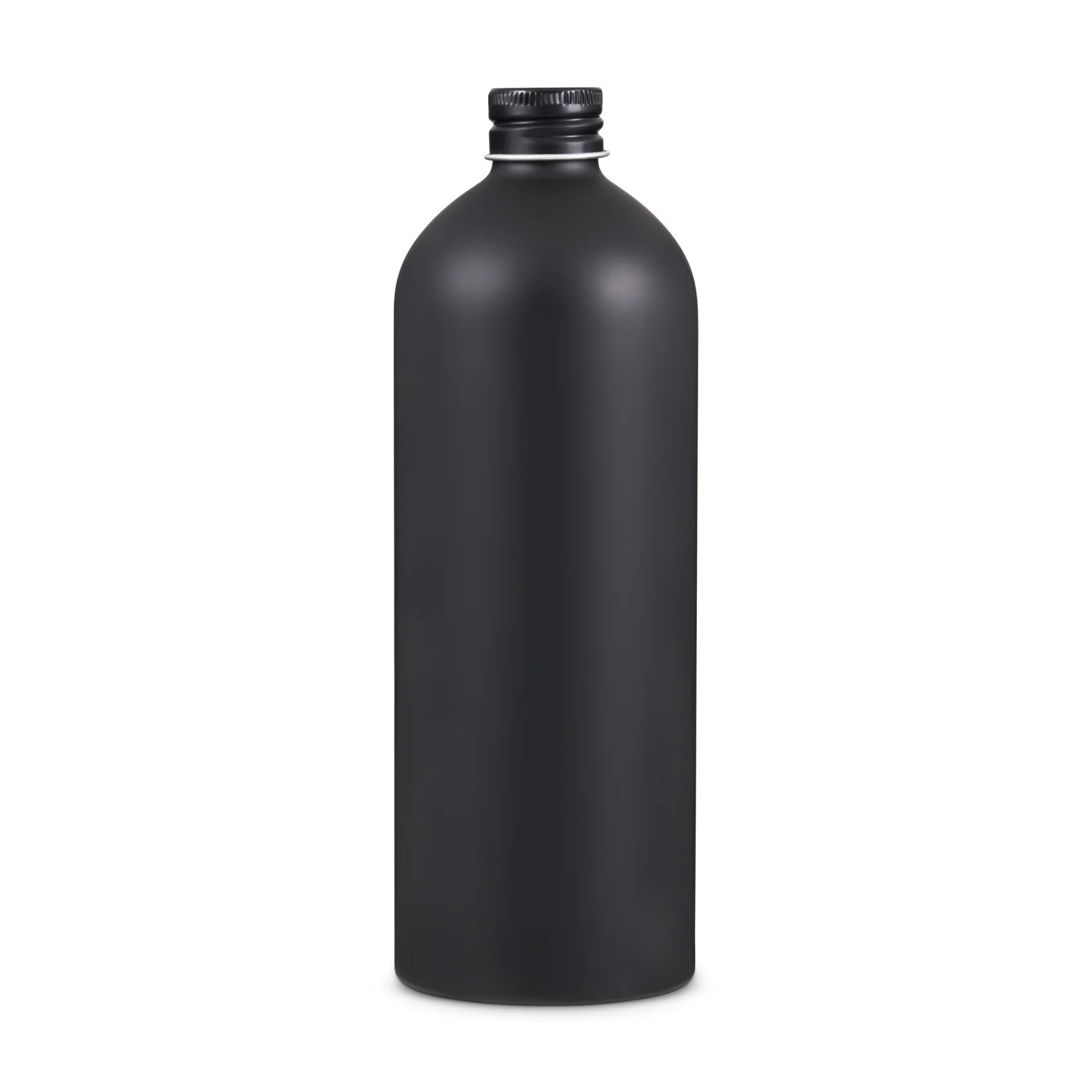 500 Ml  Mat Sort Aluminium Flaske