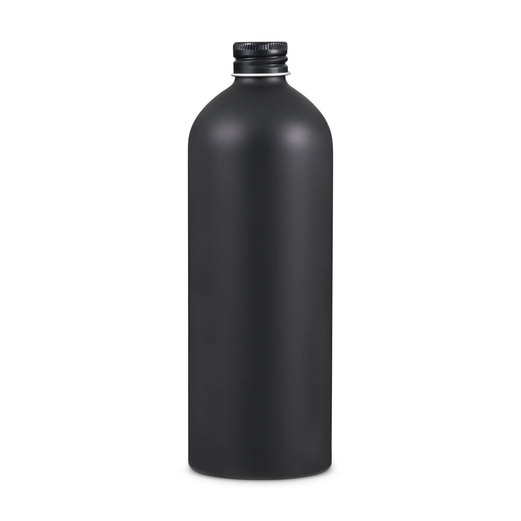 500 Ml  Mat Sort Aluminium Flaske