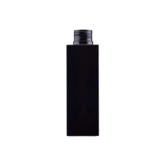 100 Ml  Sort Firkantet Plastflaske Pet 24 410
