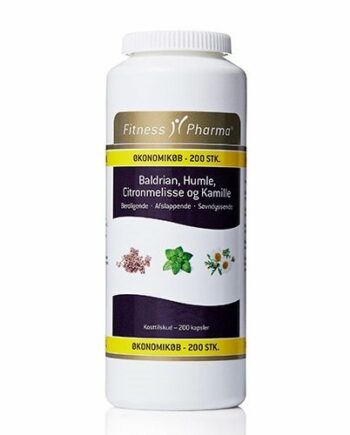 Baldrian  Humle  Citronmelisse Og Kamille Fitness Pharma 200 Kapsler