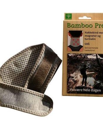 Bamboo Pro Nakkebind Grå    Magneter Og Turmalin   Magneter 2000 Gauss