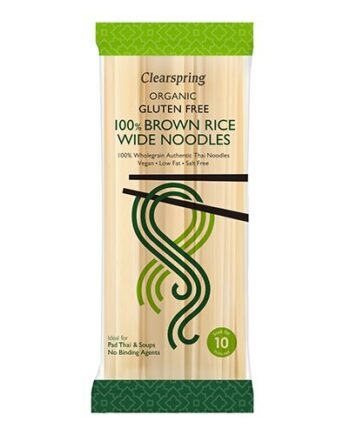 100  Brun Ris Nudler  Wide  økologisk 200 Gram