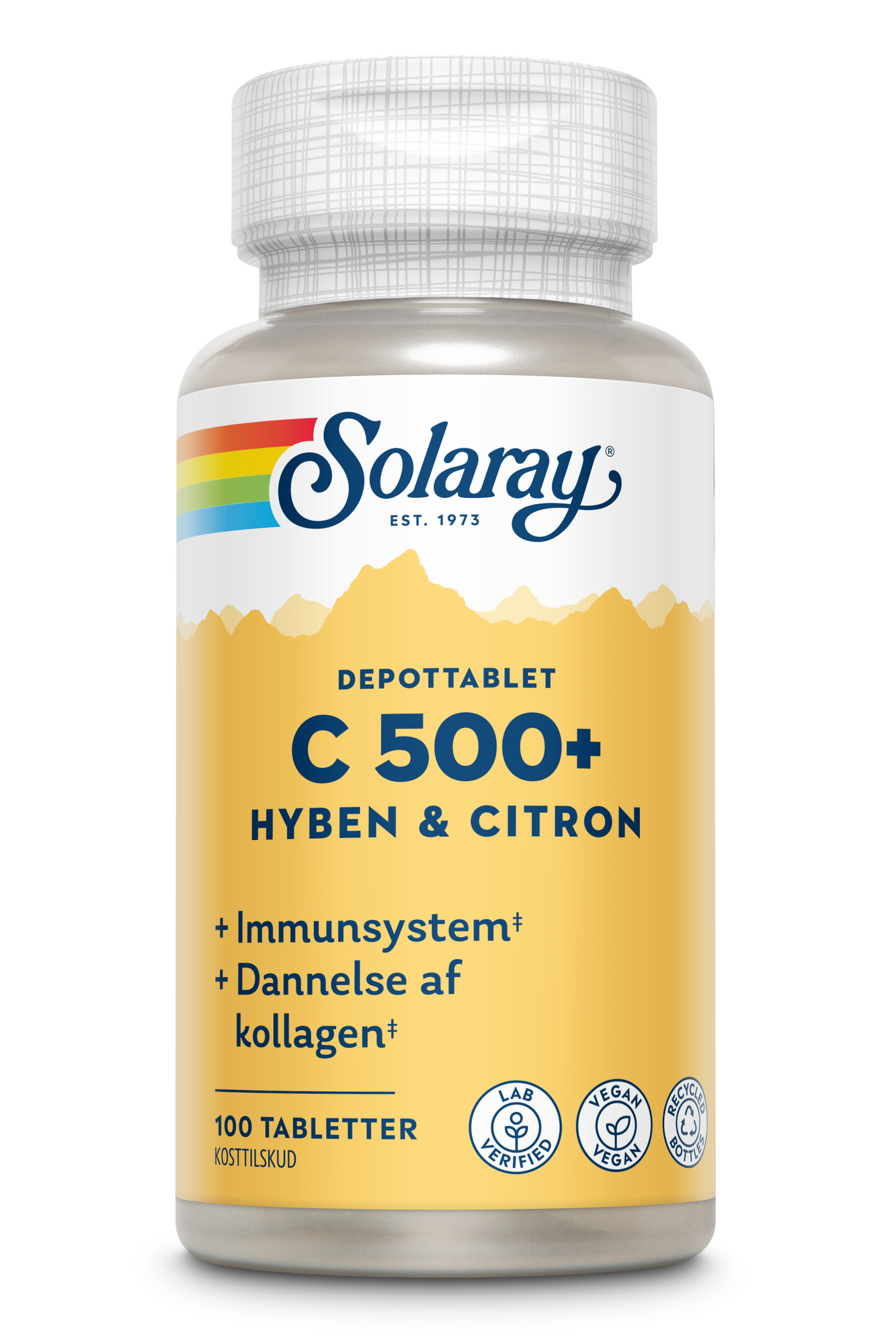 -vitamin C500 Hyben Citron Solaray 100 Tabletter