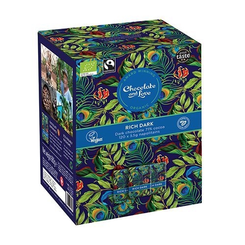 Chocolate And Love Rich Dark Dispenser 120x5 5g Chokolader 660g