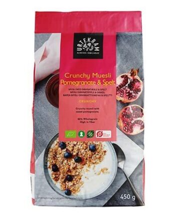 Crunchy Mysli Granatæble   Spelt økologisk 450 Gram