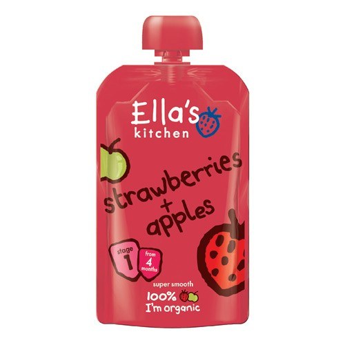 Ellas Kitchen Babymos Jordbær æble Mdr øko 120 Gram