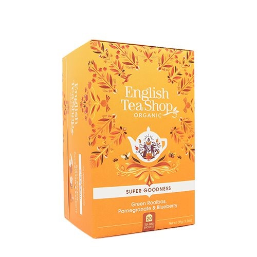 English Tea Shop Green Rooibos Pomegranate Blueberry Te øko 20 Breve