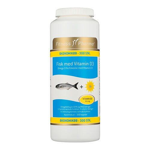 Fitness Pharma Fisk Med Vitamin D3 300kap