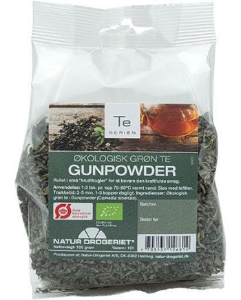 Grøn Te Gunpowder økologisk 100 Gram