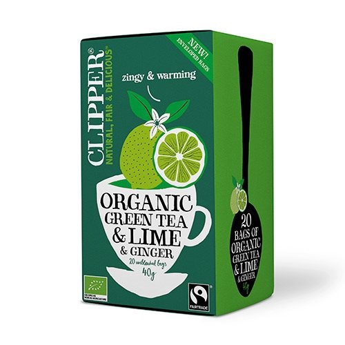 Grøn Te Lime Ingefær Clipper 20 Breve