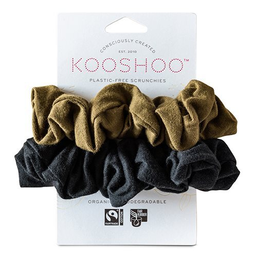 Hår Scrunchie Black Olive Stk øko Plastikfri Pk